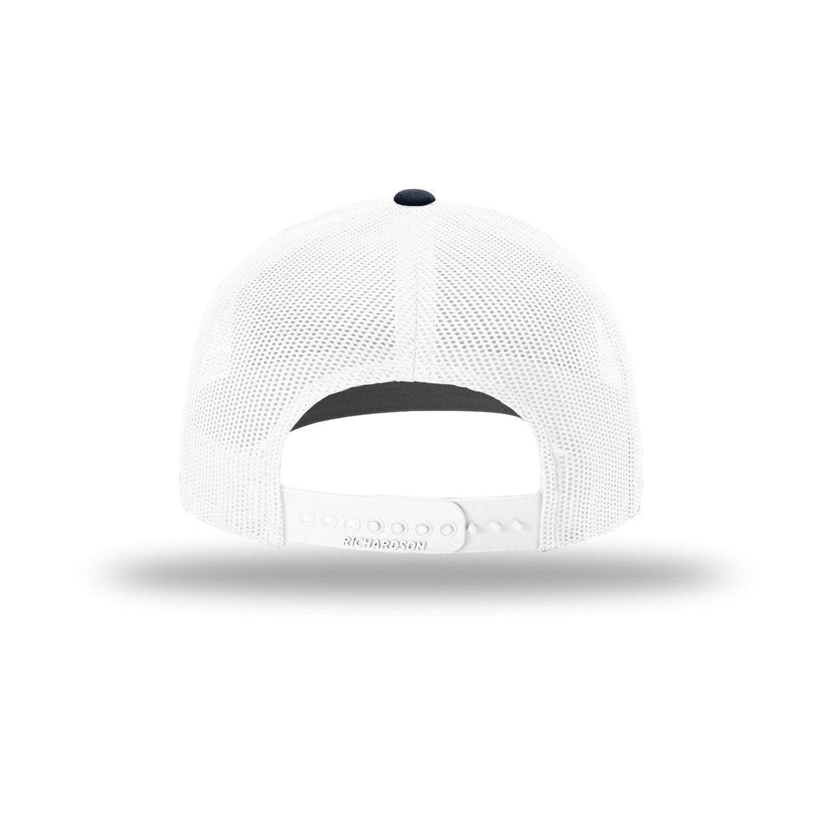 embroidered-richardson-112-r-flex-adjustable-trucker-cap-112pl — Navy/ White back