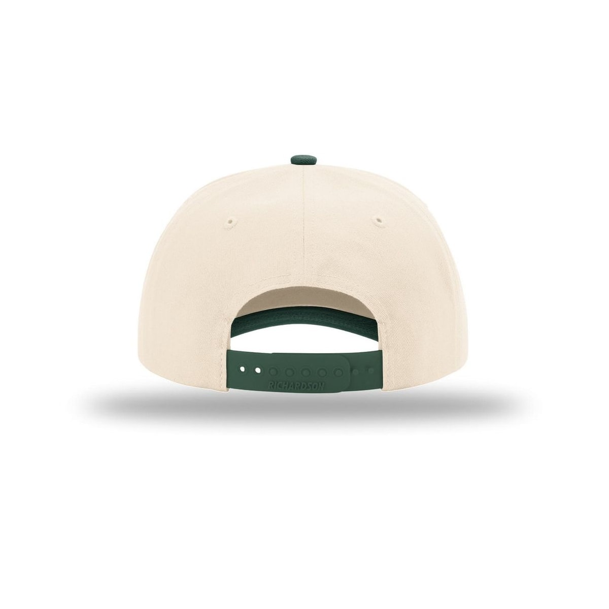 embroidered-richardson-5-panel-relaxed-gramps-356-cap — Cream/ Cream/ Dark Green back