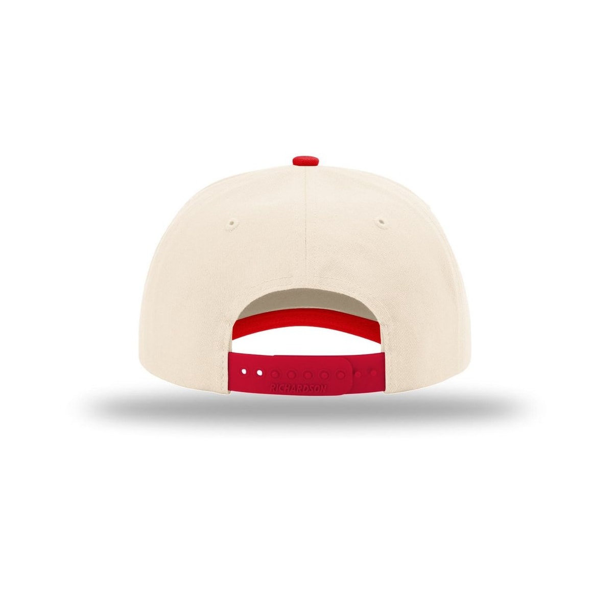 embroidered-richardson-5-panel-relaxed-gramps-356-cap — Cream/ Cream/ Red back