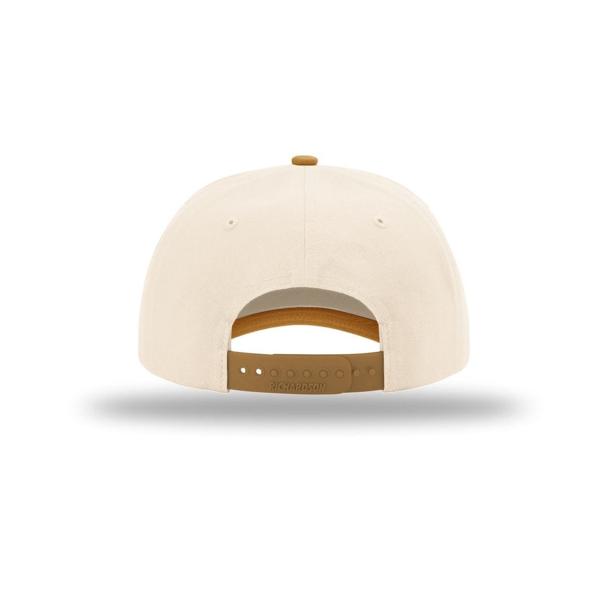 embroidered-richardson-5-panel-relaxed-gramps-356-cap — Cream/ Cream/ Wheat back