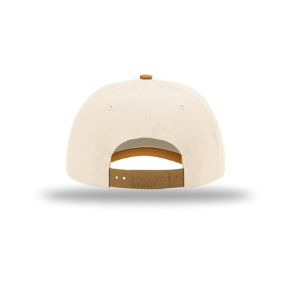 embroidered-richardson-5-panel-relaxed-gramps-356-cap — Cream/ Cream/ Wheat back