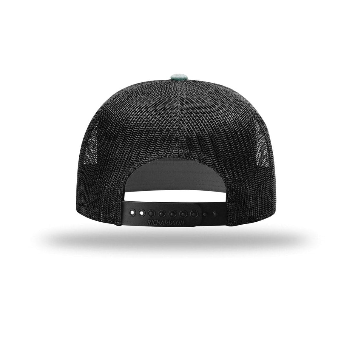 embroidered-richardson-7-panel-trucker-cap-168 — Dark Green/ Black back