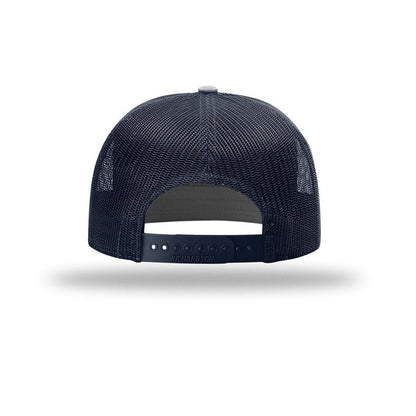embroidered-richardson-7-panel-trucker-cap-168 — Navy back