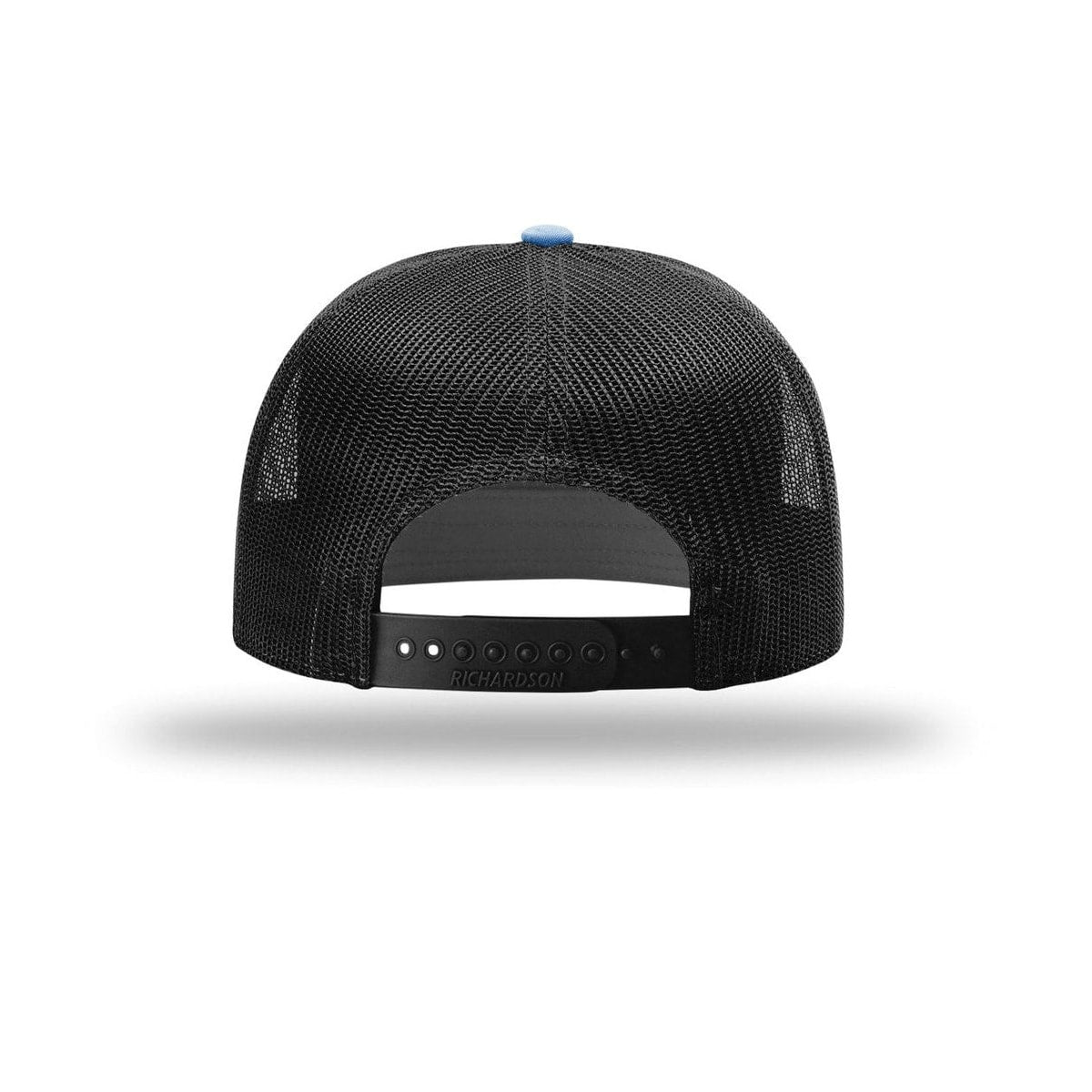 embroidered-richardson-7-panel-trucker-cap-168 — Royal/ Black back