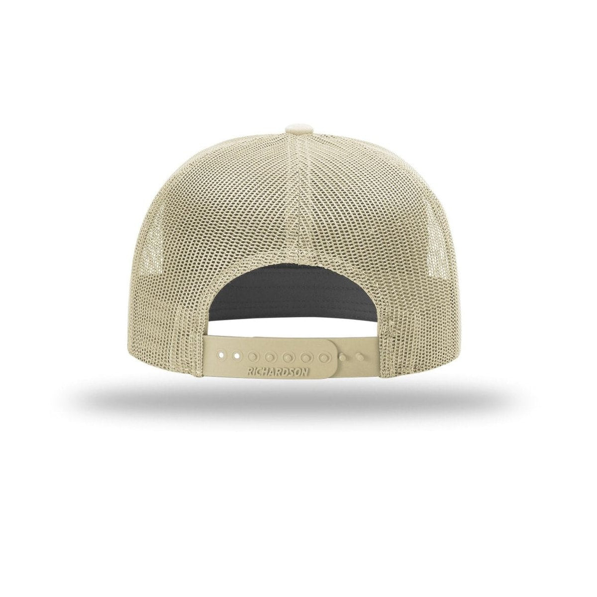 embroidered-richardson-7-panel-trucker-cap-168 — Brown/ Khaki/ Khaki back