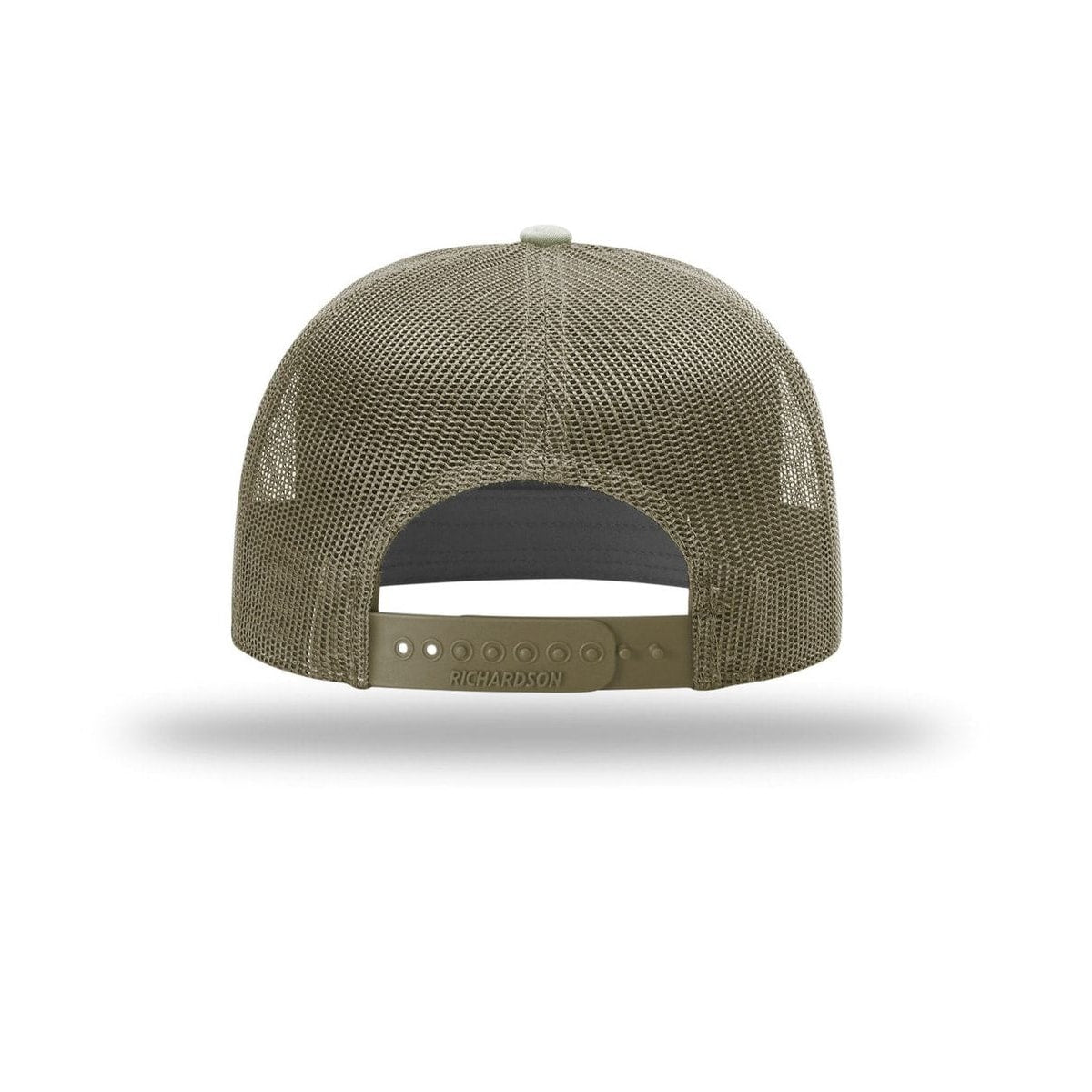 embroidered-richardson-7-panel-trucker-cap-168 — Loden back