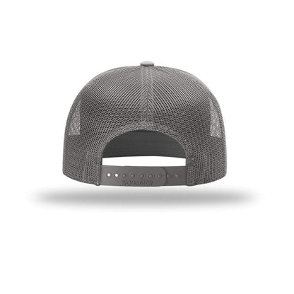 embroidered-richardson-7-panel-trucker-cap-168 — Charcoal back
