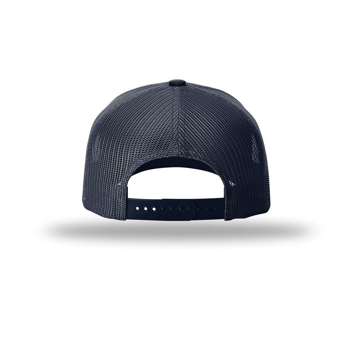 embroidered-richardson-five-panel-cap-with-rope-112fpr — Navy/ White back