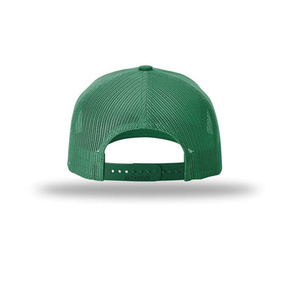 embroidered-richardson-five-panel-cap-with-rope-112fpr — Kelly/ White back