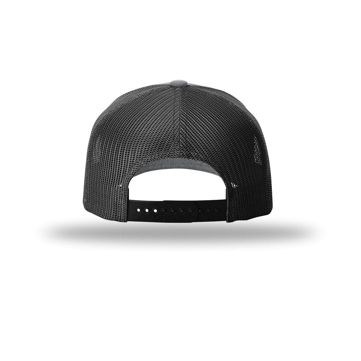 embroidered-richardson-five-panel-cap-with-rope-112fpr — Heather Grey/ Black/ Black back