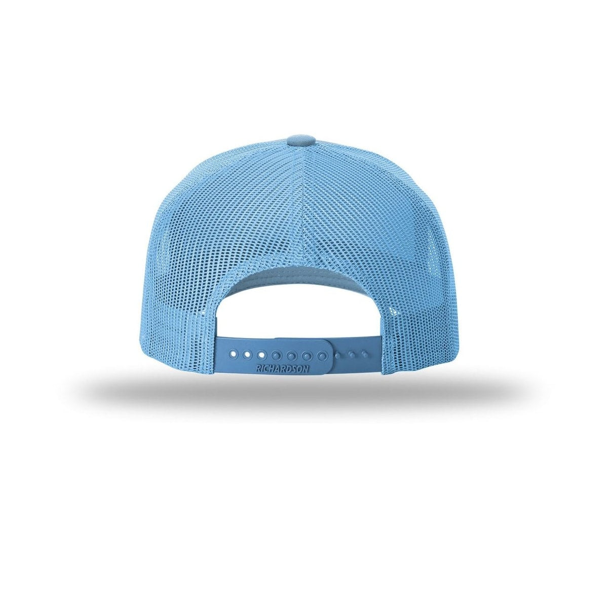 embroidered-richardson-five-panel-cap-with-rope-112fpr — Columbia Blue/ Navy back