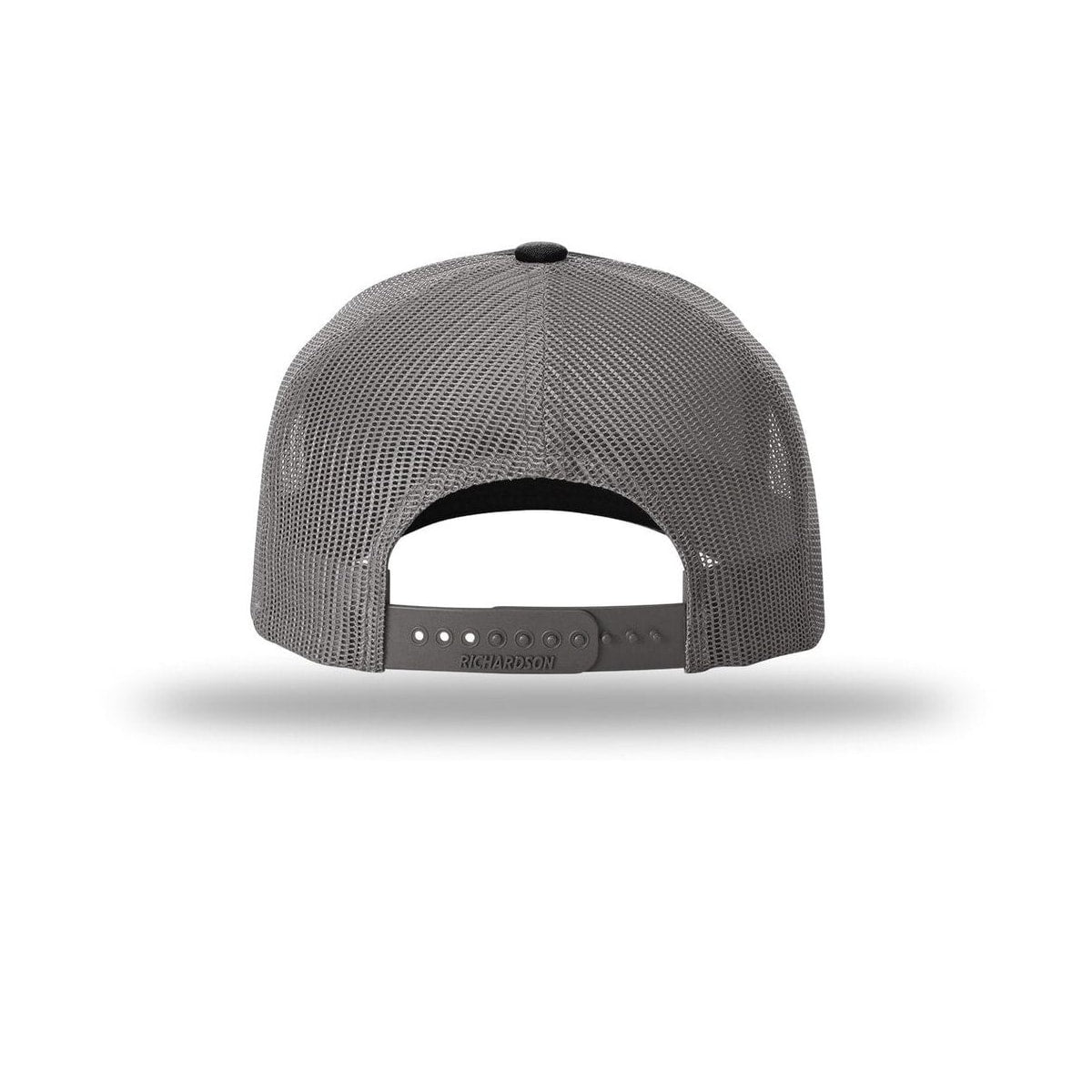 embroidered-richardson-five-panel-cap-with-rope-112fpr — Black/ Charcoal/ Charcoal back