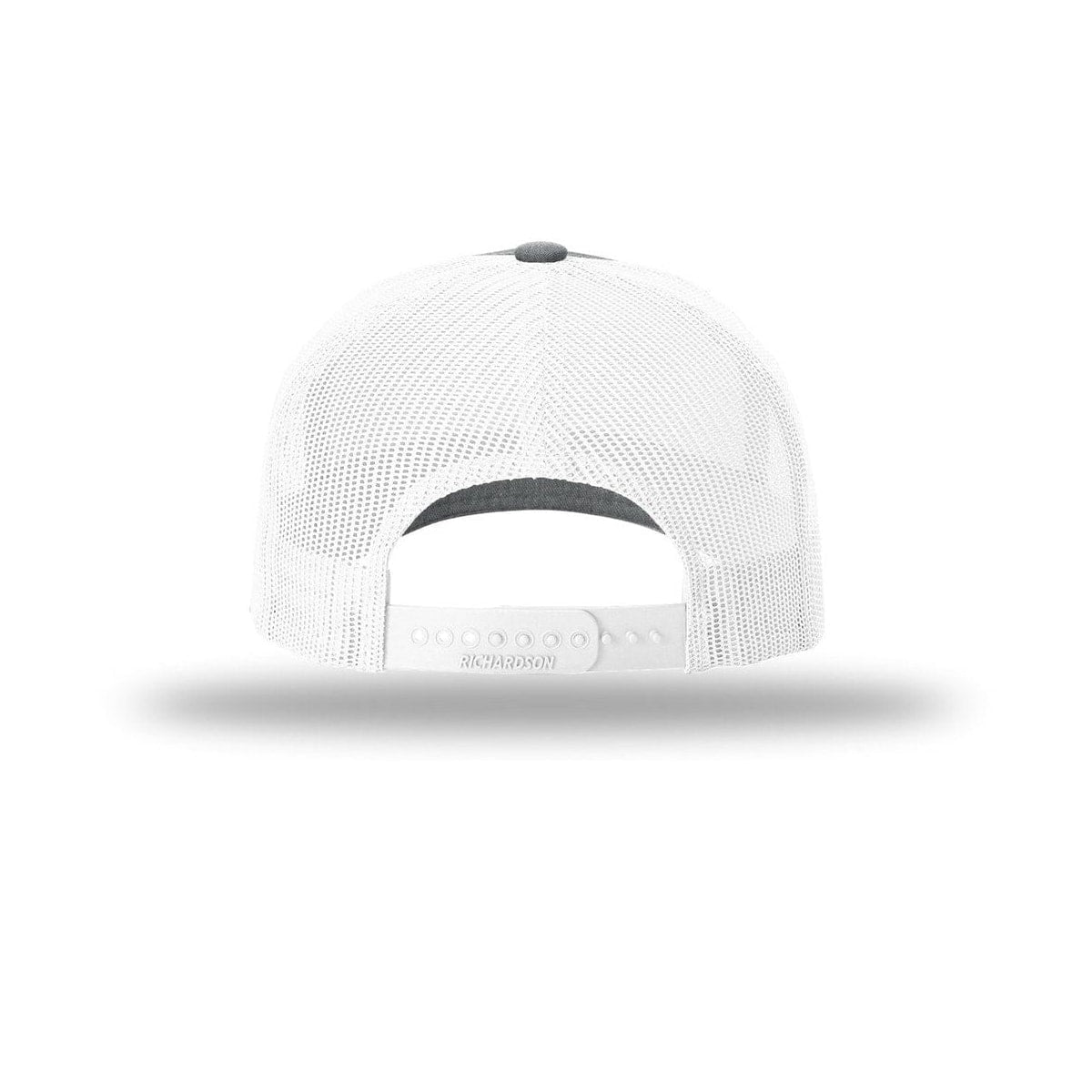 embroidered-richardson-five-panel-cap-with-rope-112fpr — Heather Grey/ White/ White back