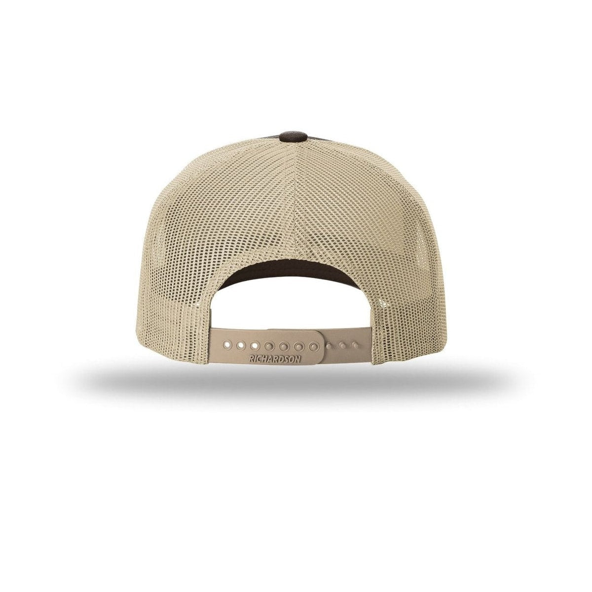 embroidered-richardson-five-panel-cap-with-rope-112fpr — Brown/ Khaki/ Khaki back