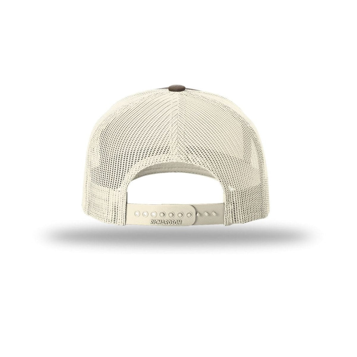embroidered-richardson-five-panel-trucker-cap-112fp — Chocolate Chip/ Birch back
