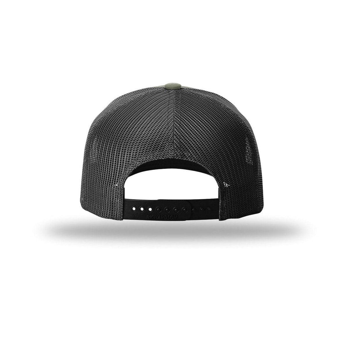 embroidered-richardson-five-panel-trucker-cap-112fp — Loden/ Black back