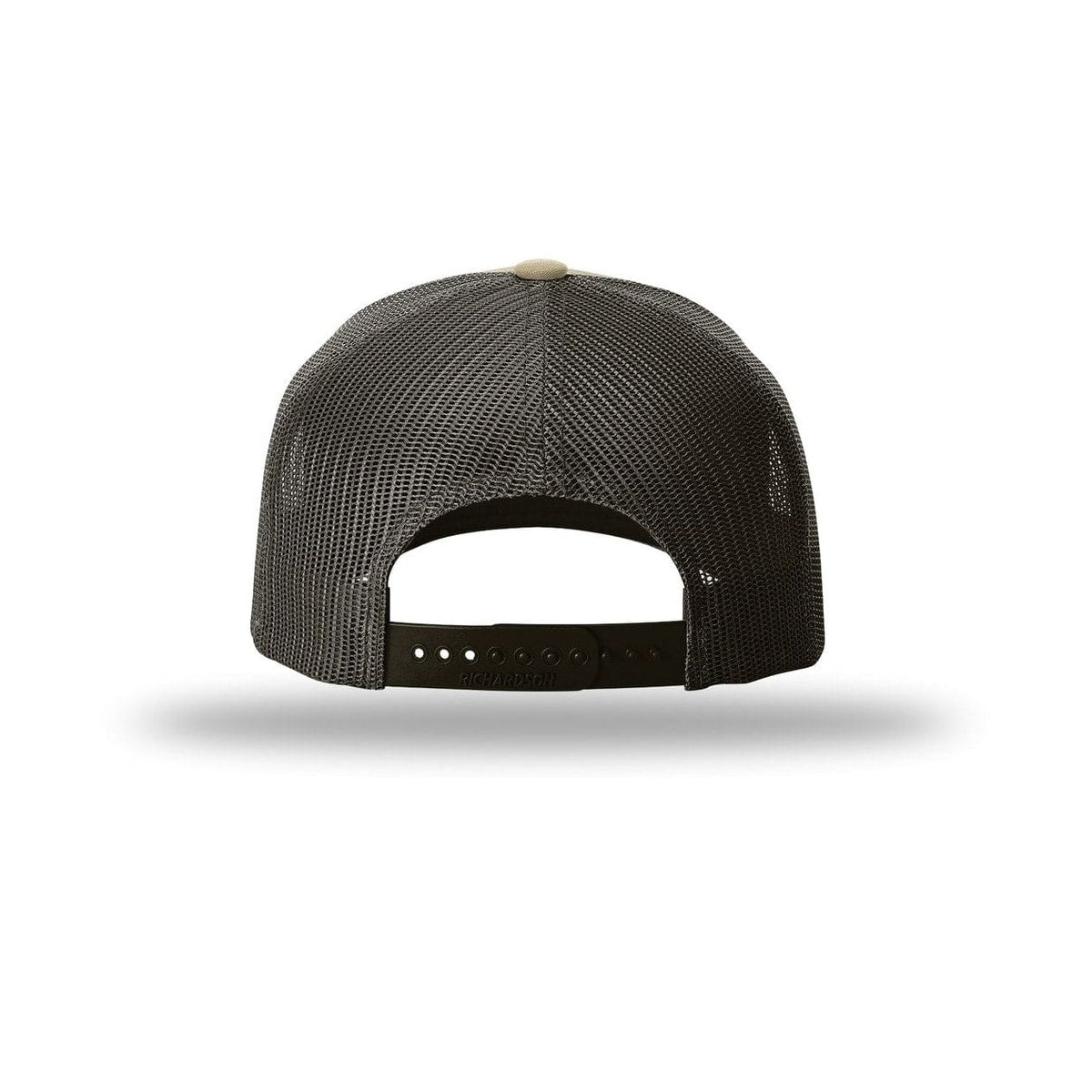 embroidered-richardson-five-panel-trucker-cap-112fp — Khaki/ Coffee back
