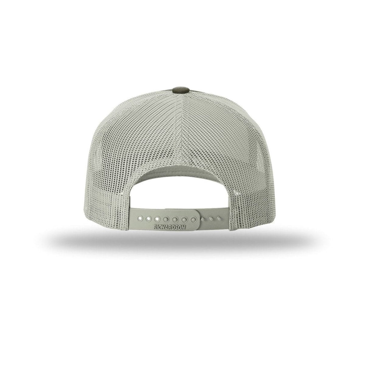 embroidered-richardson-five-panel-trucker-cap-112fp — Beetle/ Quarry back