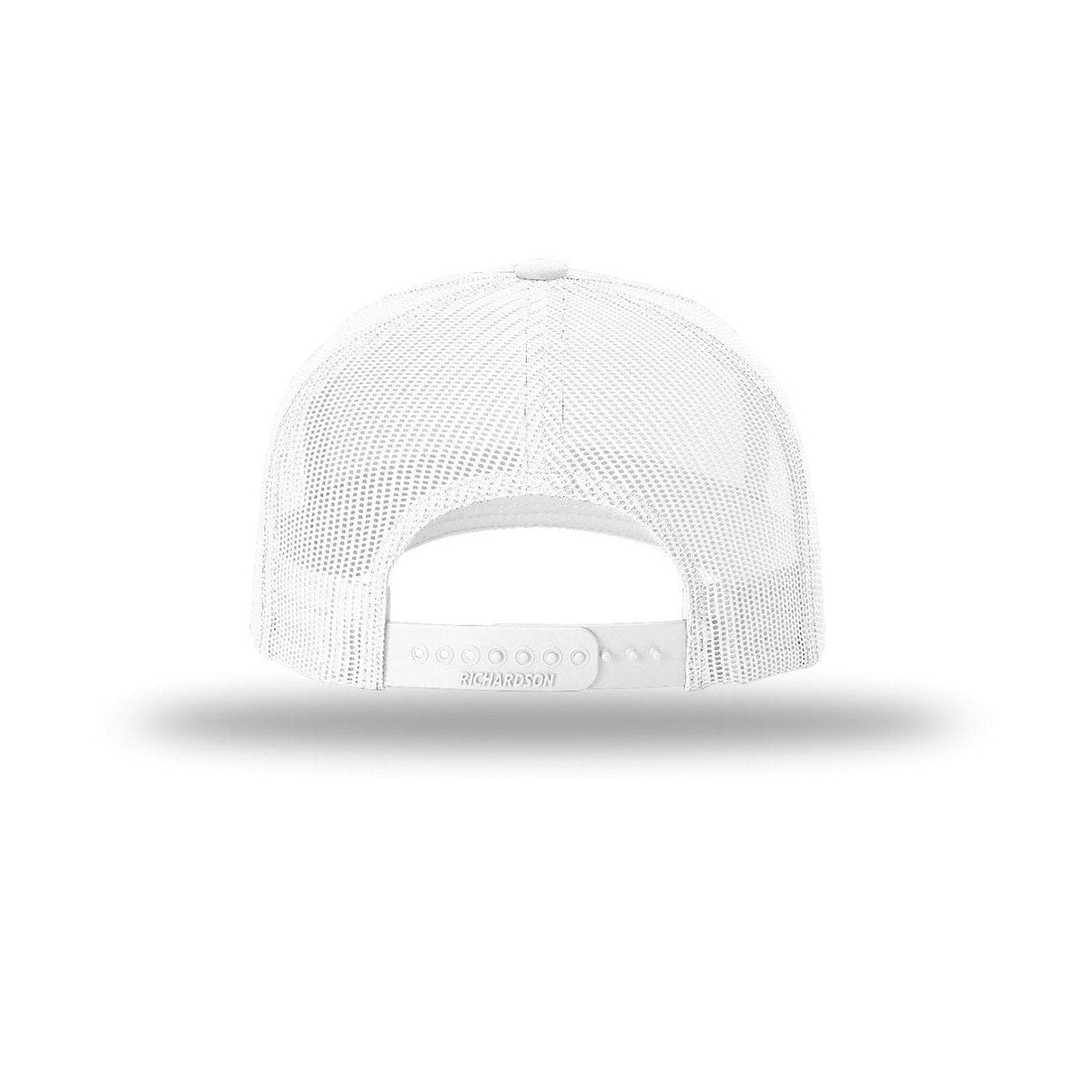 embroidered-richardson-five-panel-trucker-cap-112fp — White back