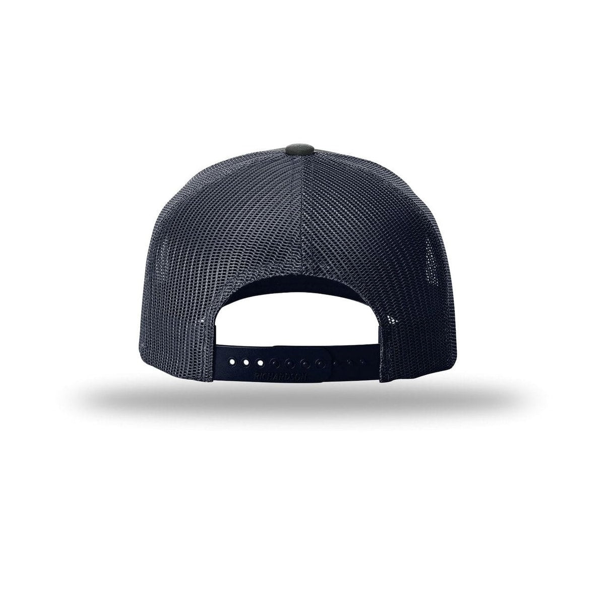 embroidered-richardson-five-panel-trucker-cap-112fp — Ombre Blue/ Navy back