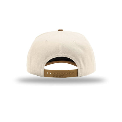 embroidered-richardson-full-fabric-5-panel-champ-323fpc-cap — Cream/ Cream/ Caramel back