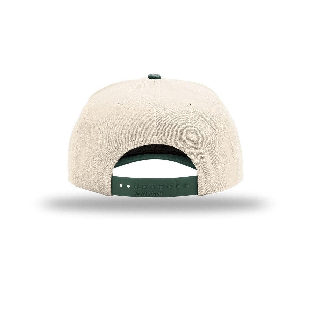 embroidered-richardson-full-fabric-5-panel-champ-323fpc-cap — Cream/ Cream/ Dark Green back