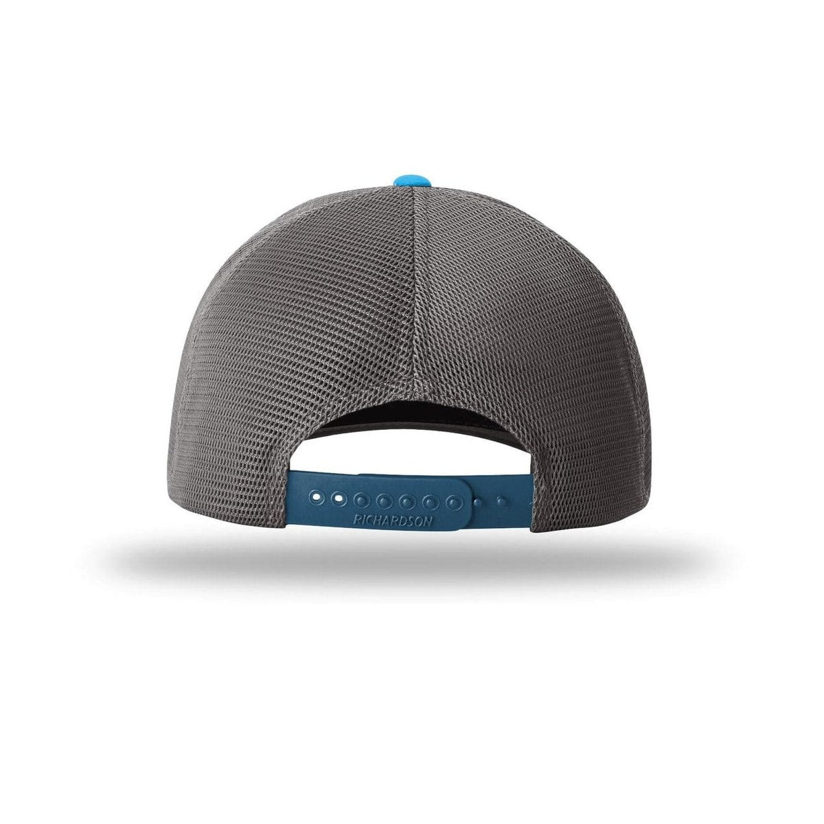 embroidered-richardson-hood-river-173-cap — Cement Grey/ Dark Charcoal/ Pool Blue back
