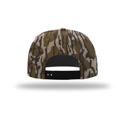 embroidered-richardson-printed-umpqua-gramps-hat-256p-cap — Mossy Oak Bottomland/ Black back