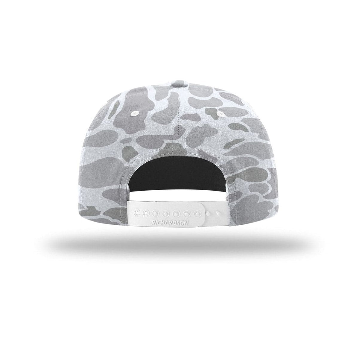 embroidered-richardson-printed-umpqua-gramps-hat-256p-cap — Blizzard Duck Camo/ White back