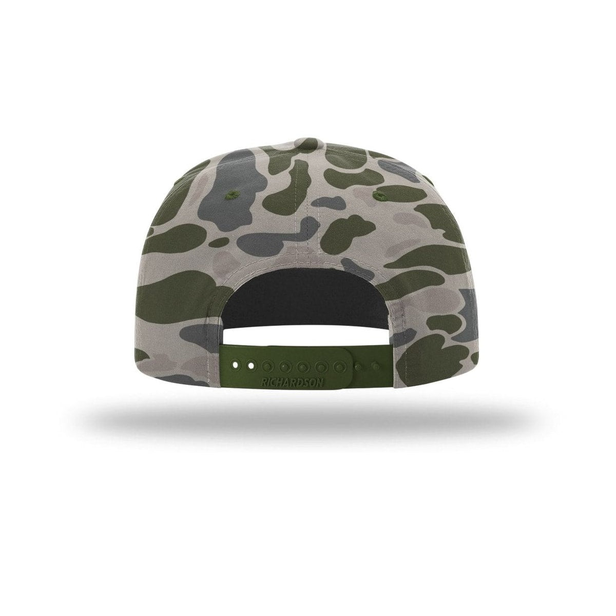 embroidered-richardson-printed-umpqua-gramps-hat-256p-cap — Marsh Duck Camo/ Army Olive back