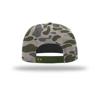 embroidered-richardson-printed-umpqua-gramps-hat-256p-cap — Marsh Duck Camo/ Army Olive back