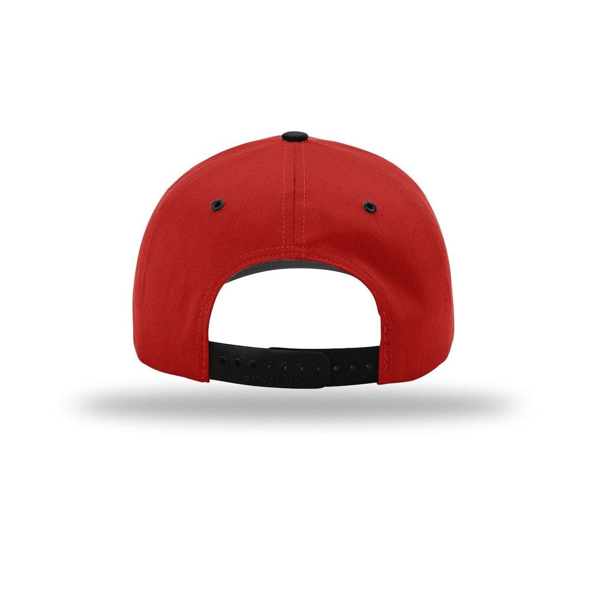 embroidered-richardson-pro-twill-snapback-212-cap — Red/ Red/ Black back