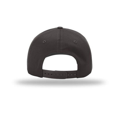 embroidered-richardson-pro-twill-snapback-212-cap — Charcoal back