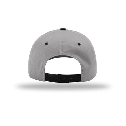 embroidered-richardson-pro-twill-snapback-212-cap — Grey/ Grey/ Black back
