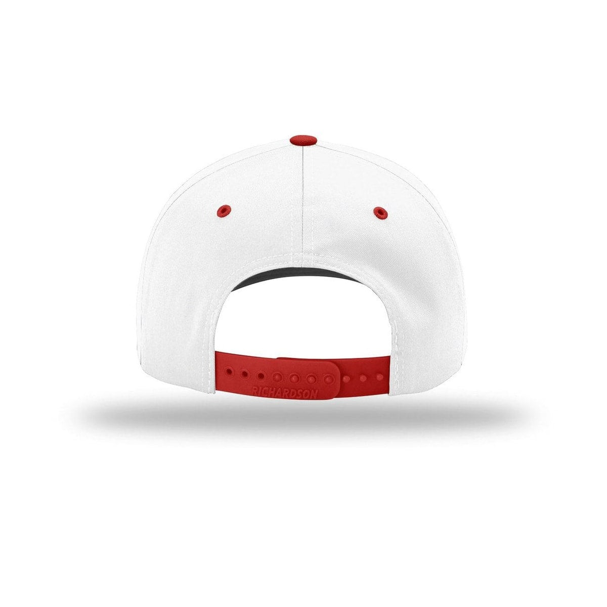 embroidered-richardson-pro-twill-snapback-212-cap — White/ White/ Red back
