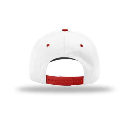 embroidered-richardson-pro-twill-snapback-212-cap — White/ White/ Red back