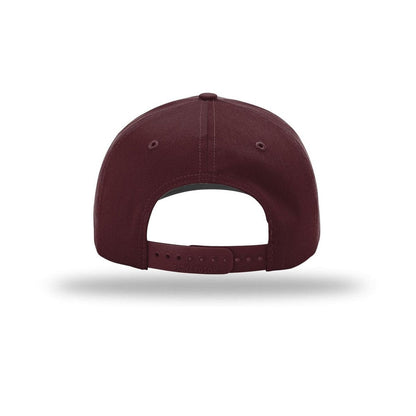 embroidered-richardson-pro-twill-snapback-212-cap — Maroon back