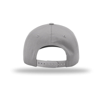 embroidered-richardson-pro-twill-snapback-212-cap — Grey back