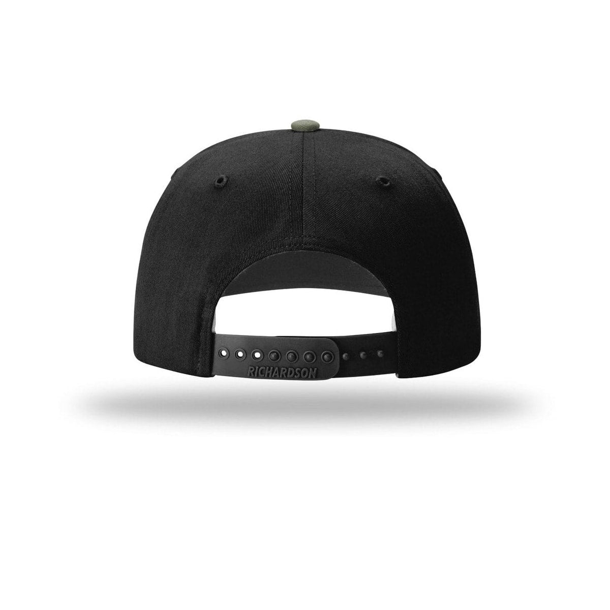 embroidered-richardson-solid-twill-trucker-312-cap — Loden/ Black back