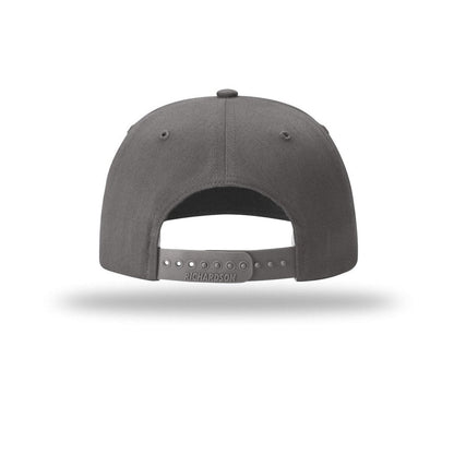 embroidered-richardson-solid-twill-trucker-312-cap — Charcoal back
