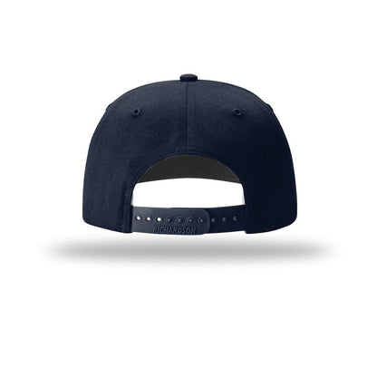 embroidered-richardson-solid-twill-trucker-312-cap — Navy back