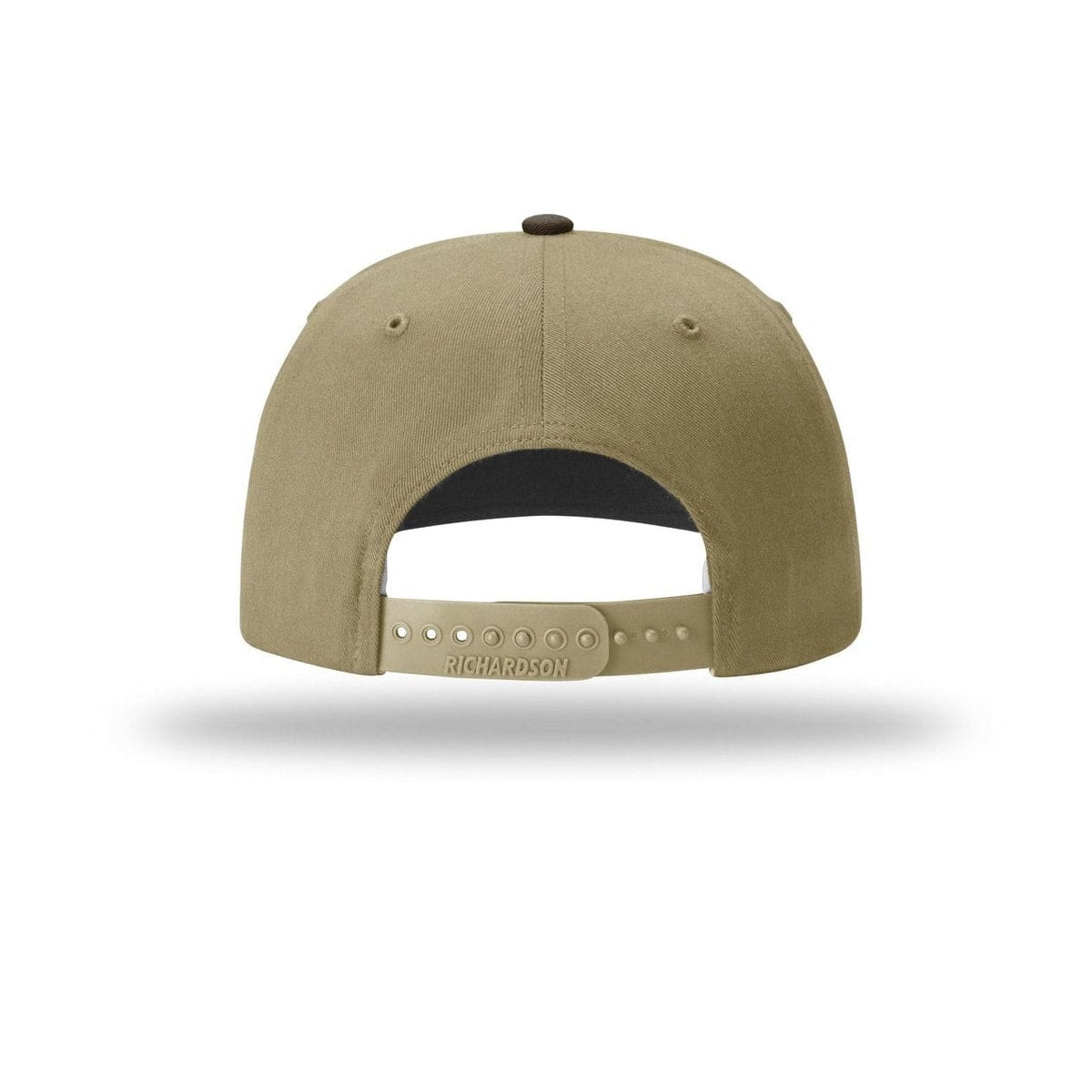 embroidered-richardson-solid-twill-trucker-312-cap — Brown/ Khaki back