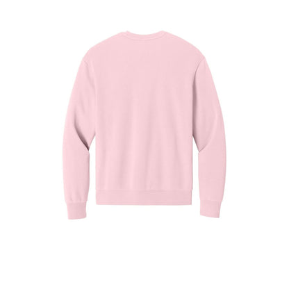District MelloFleece Crew — Carnation Pink (Back)