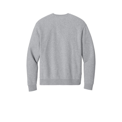 District MelloFleece Crew — Light Heather Grey (Back)