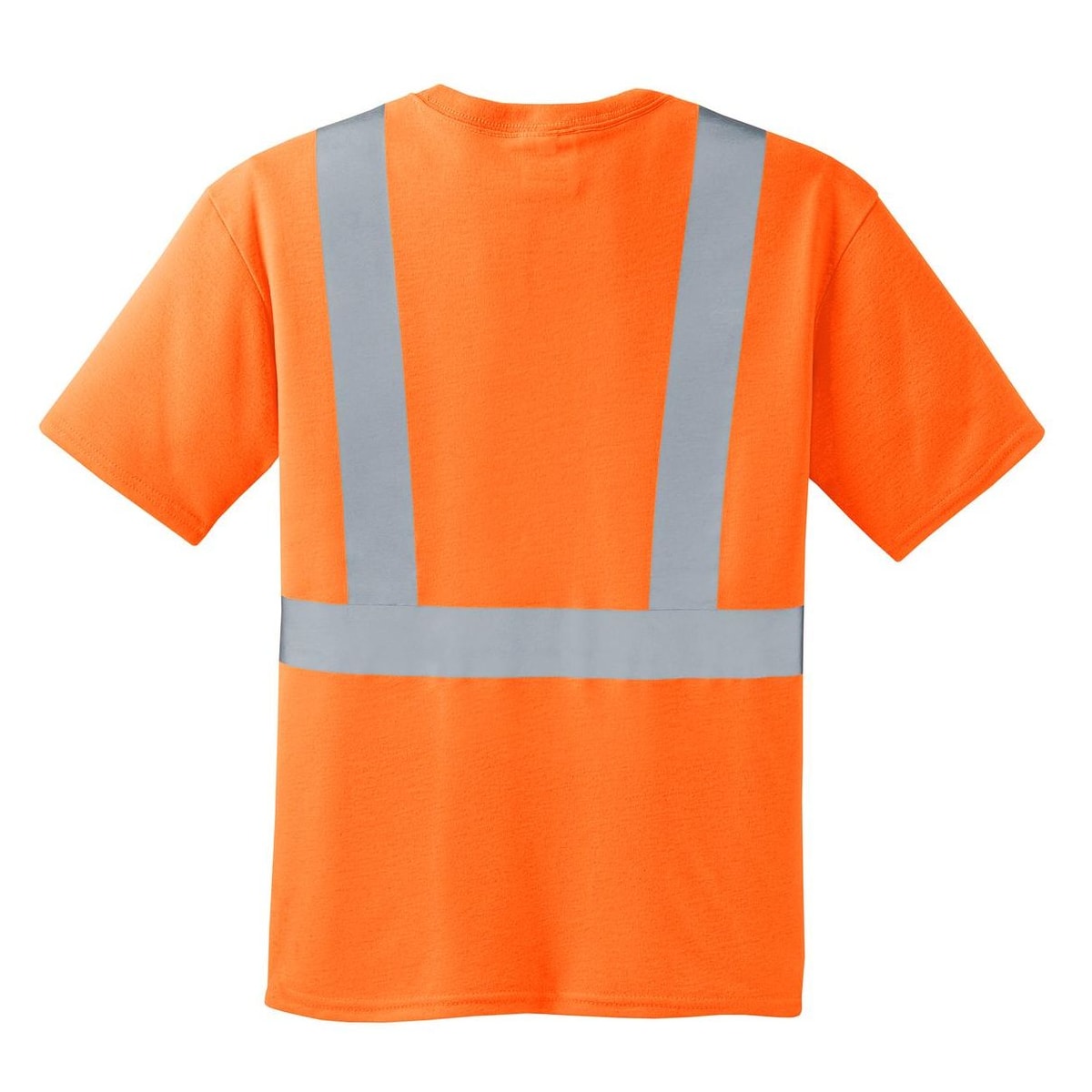 CornerStone - ANSI 107 Class 2 Safety T-Shirt — Safety Orange/ Reflective (Back)