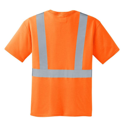 CornerStone - ANSI 107 Class 2 Safety T-Shirt — Safety Orange/ Reflective (Back)