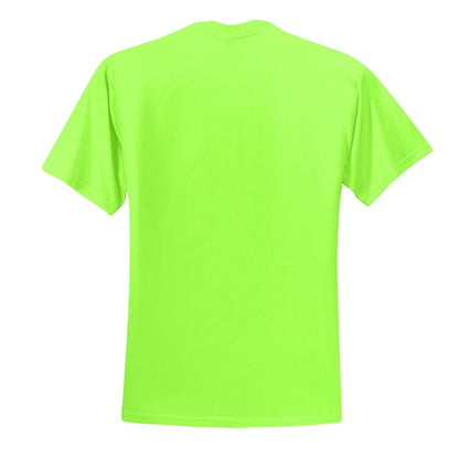 Jerzees - Dri-Power 50/50 Cotton/Poly T-Shirt — Neon Green (Back)