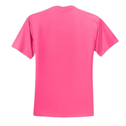 Jerzees - Dri-Power 50/50 Cotton/Poly T-Shirt — Neon Pink (Back)