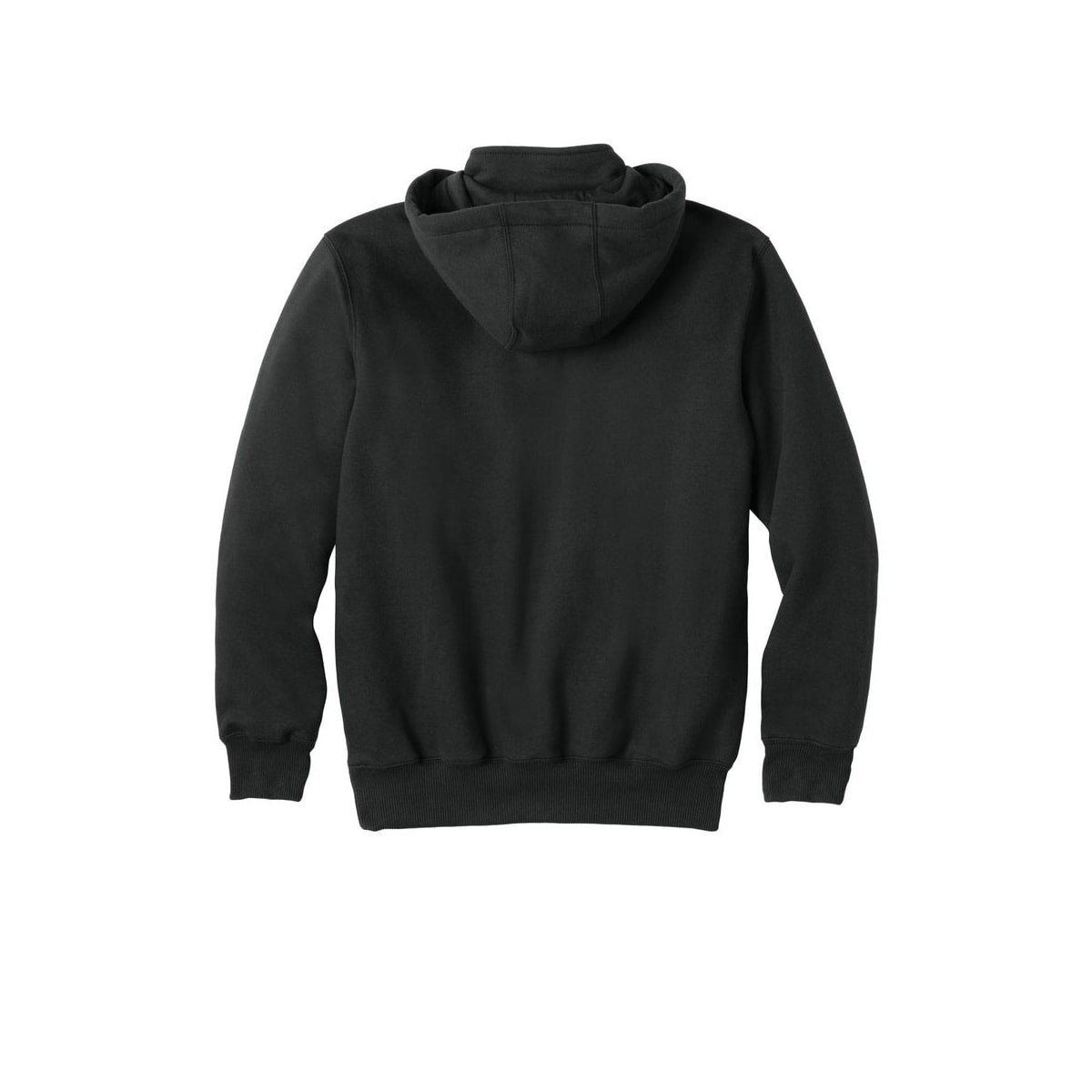 Carhartt Rain Defender Paxton Heavyweight Hooded Zip Mock Sweatshirt — Black (Back)