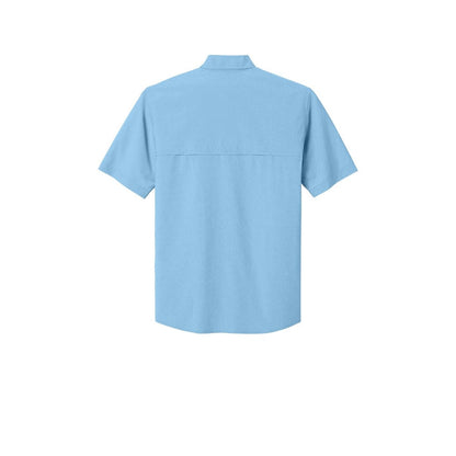 Carhartt Force Sun Defender Short Sleeve Shirt — Fresh Water Blue (Back)